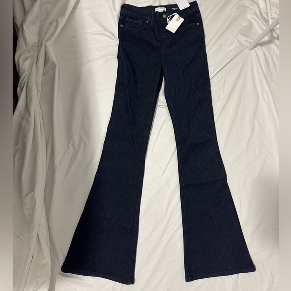 Always Fits Good American Good Legs Flare Dark Wash Jeans 00-4 NWT - Picture 7 of 8